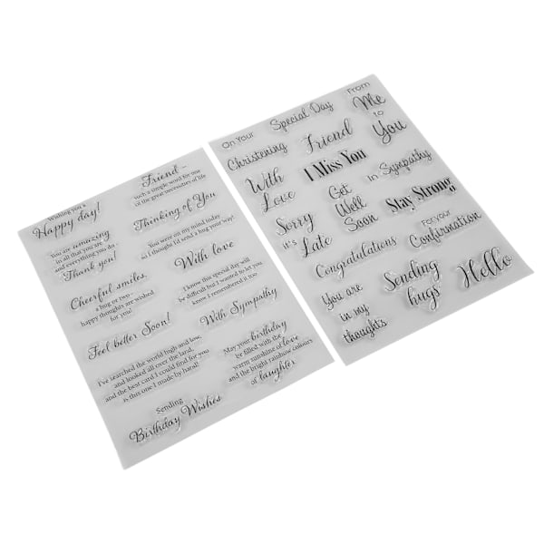 2 st Klarstämplar TPR Material Transparent Tryckutseende DIY Tillverkning Lättvikt Präglingskort Tillverkningsverktyg