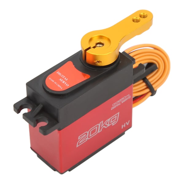 20KG RC Digital Servo 180 Graders Rotasjon Høyhastighets Metallgir Servo for RC Bil Robot Skip Manipulator Rød
