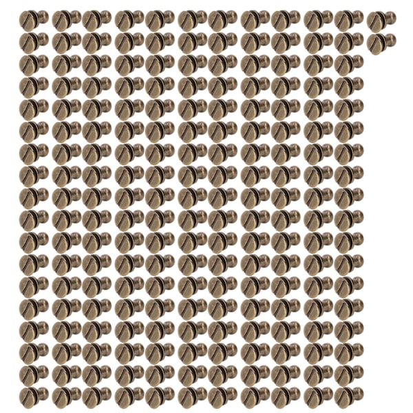 200 Set Chicago Skruvar Rundhuvud Nitar 8x6mm DIY Rundhuvud Nitar Hög Hållbarhet Lädernitar för Handväska Kläder Brons