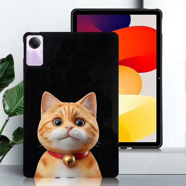 Case for Xiaomi Redmi Pad SE with Pattern Print, Slim TPU Tablet Protective Case - Shorthair Cat