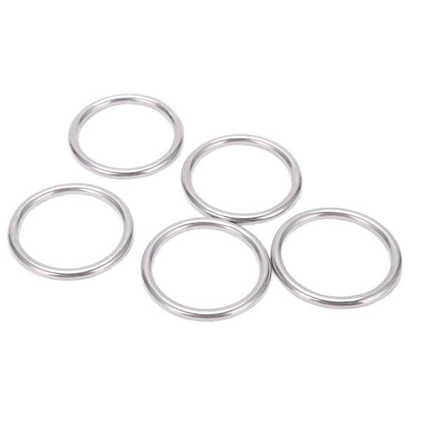 5 stk 304 rustfrit stål runde O-ringe sømløs multifunktionssvejsning af metal O-ringe til marine bådudstyr Yogaringer 4x35 mm