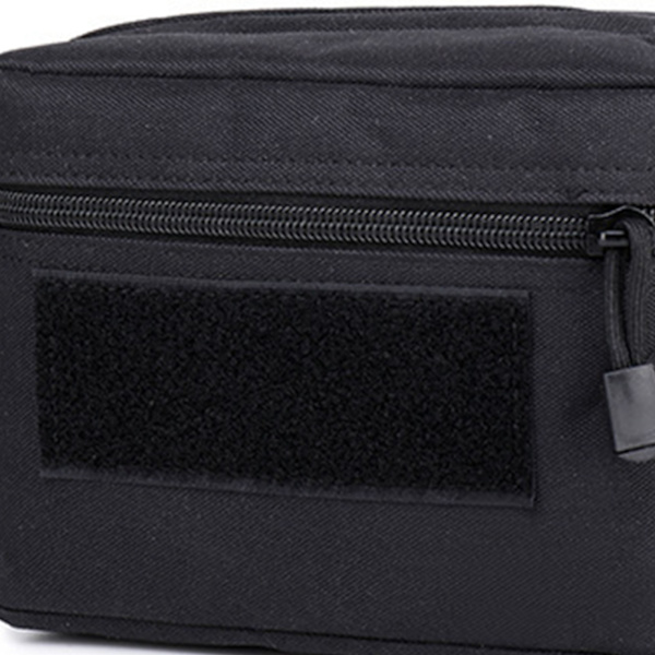 Midjeväsk Fanny Pack för Utomhussporter Multifunktionell Vandring Fiske Medicinsk Midjeväsk Svart