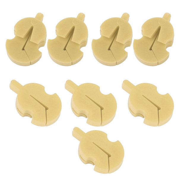 8 Stk Violin Mute Justerbar Gummi Lyddæmper Enkelt Hul Øvelsesdele Tilbehør Gul
