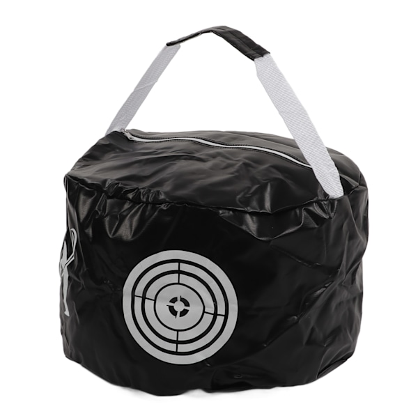 Golf Treningsbag Vanntett PVC Jevn Overflate Glidelås Design Golfswing Treningsbag for Nybegynnere Svart