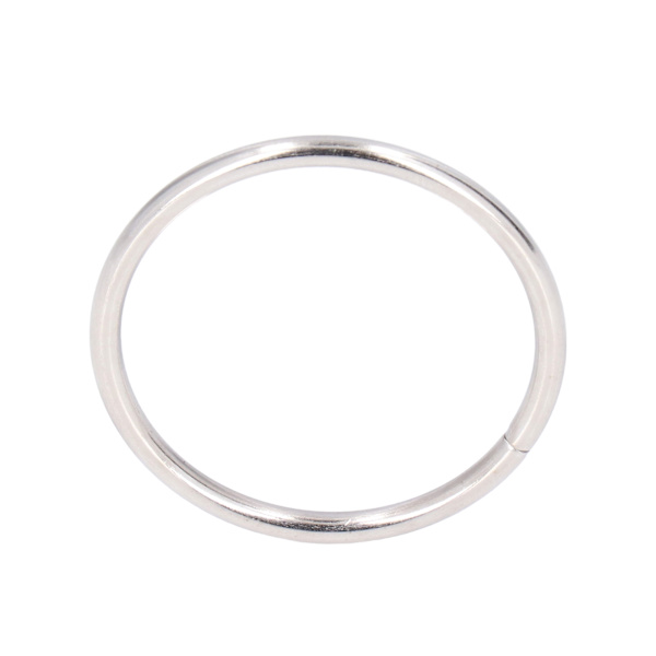 50 stk. Metalringe Jernmateriale Holdbart Robust Multifunktionelt Blank Lys Farve Metal O-ringe til Taske Tøj Sølv 38x3mm
