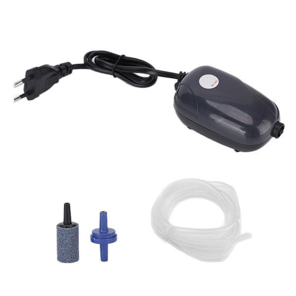 Liten professionell syrepump med tyst syresättning för akvarium, luftpump för fiskodling, enkel hål, EU-kontakt 220 V