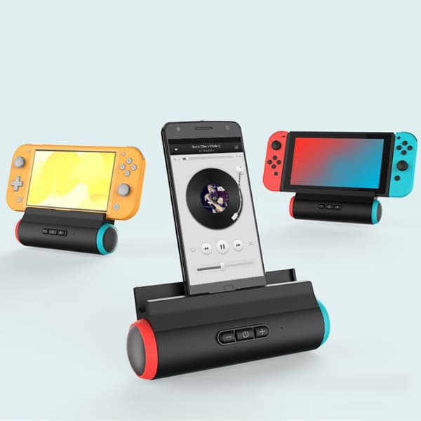 PG-9171 Gamepad Kontrollerholder Stativ Ladebase med Høyttaler for Switch Lite