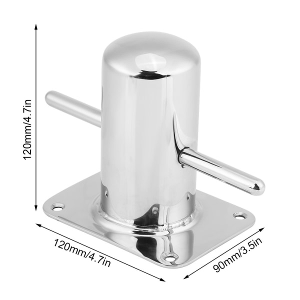 Rustfrit stål Båd Samson Stolpe Cross Pullert Fortøjningsbit til Marine Yacht 120mm*90mm