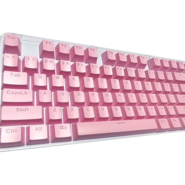Rosa farge-universell 104 tastaturet tastaturhette ABS fargerikt bakgrunnsbelyst erstatningsnøkkeldeksel for mekanisk tastatur