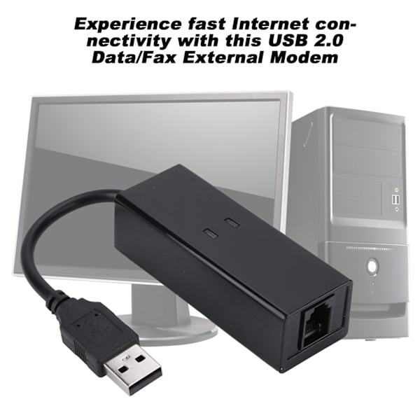USB 56K Externt Uppringt Röstfax Datamodem Passar För Win7 Win8 Win10 XP