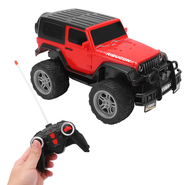 RC-kilpa-auto Ladattava 1/18 mittakaavan 4CH kauko-ohjattava maastoautolelu LED-valoilla pojille ja tytöille
