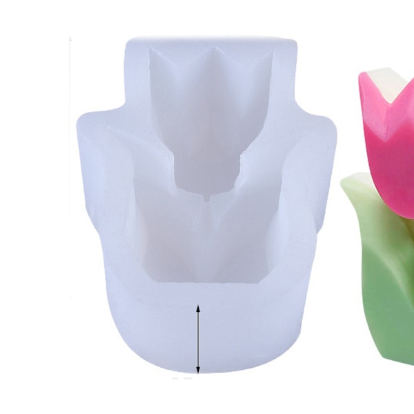 Handgjord 3D silikonblommaform miljövänlig blomformad silikonform för DIY-hantverk 75x102x37mm