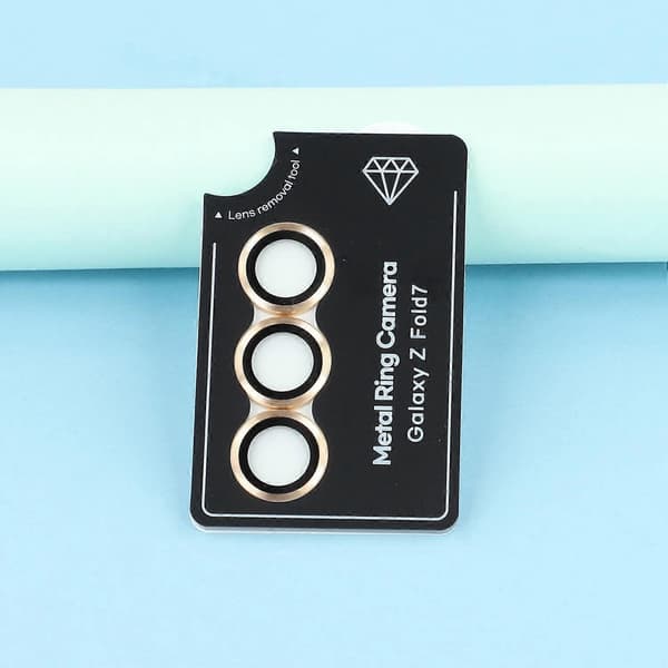 For Samsung Galaxy Z Fold7 5G Camera Lens Protector Set Electroplating Metal+Tempered Glass