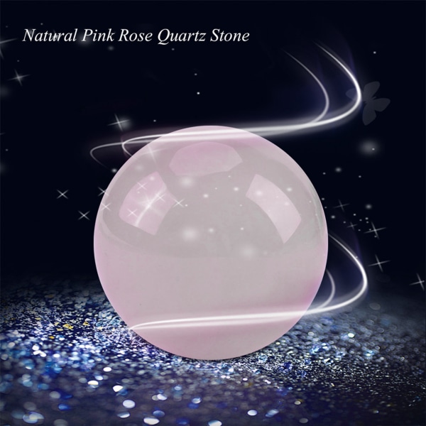 Luonnollinen vaaleanpunainen ruusukvartsi kristalli parantava pallo