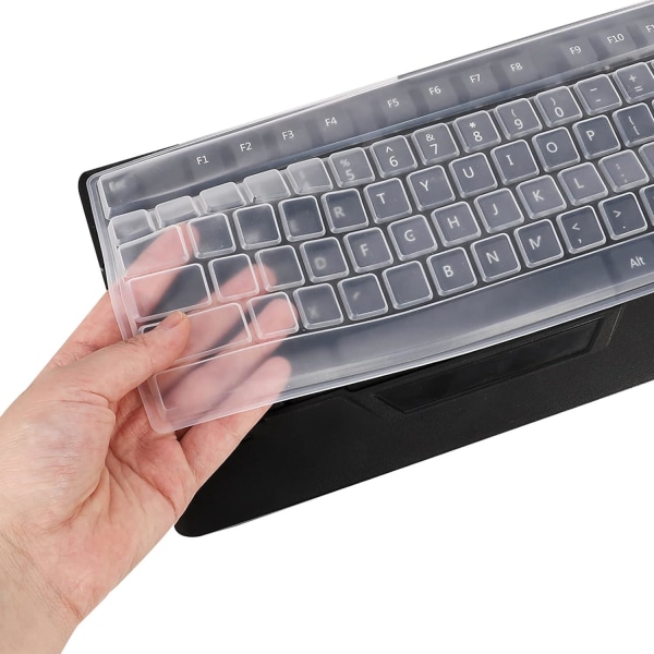 1 stk Silikon tastaturbeskytter Gjennomsiktig tastaturdeksel Beskyttelsesfilm for stasjonær datamaskintastatur