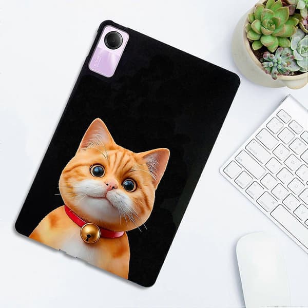 Case for Xiaomi Redmi Pad SE with Pattern Print, Slim TPU Tablet Protective Case - Shorthair Cat