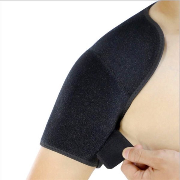 1 urheilullinen olkatuki, mukavan lämmintä pitävä elastinen säädettävä käsivarsitukihihna, kaksinkertainen olkapääsuojatyyny juoksuun Soprt(XL)