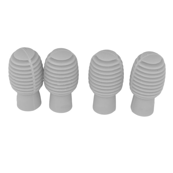 4st Drumstick Silent Tip Silent Drum Stick Dampener Mallet Mute Tip Instrument Tillbehör Grå