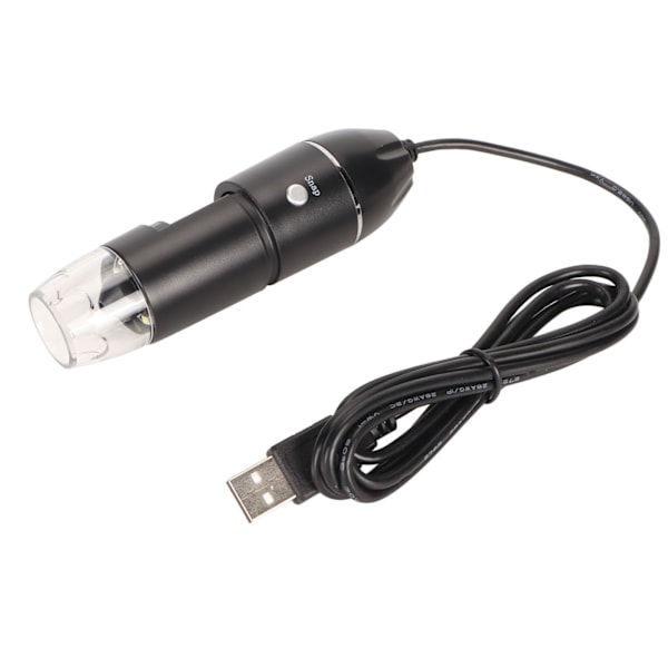 USB Typ C Digital Mikroskop 50X till 1600X Mikroskopkamera med 8 LED för Telefon PC Barn Studenter Ingenjörer 5V DC