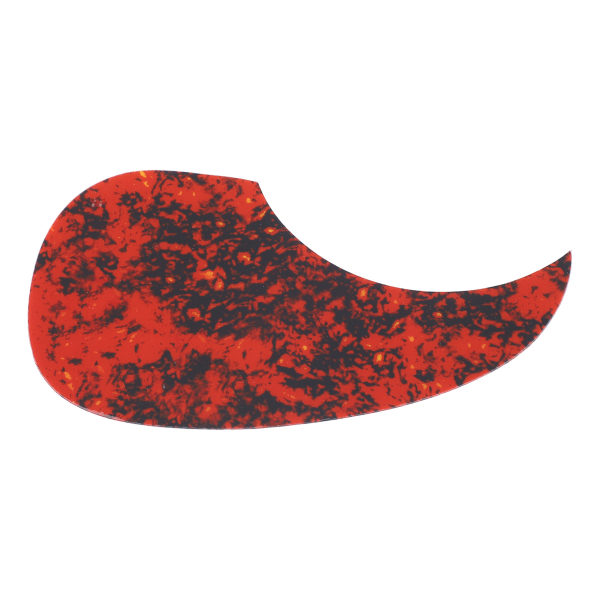 Guitar Comma Pickguard PVC Kulumisenkestävä Naarmuuntumaton Tyylikäs Guitar Pick Guard Vaihto 128mm Blood Red