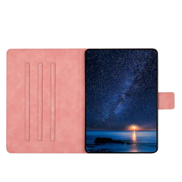 Case for iPad mini (2024)/mini (2021) Couple Cat Printed Microfiber Leather Smart Tablet Protection