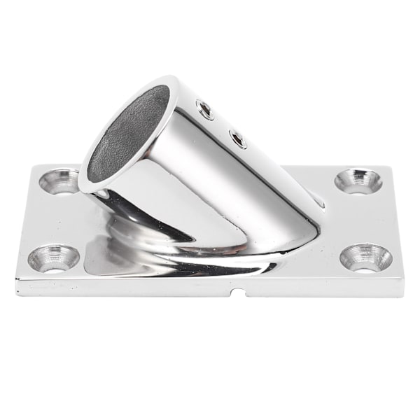 Rustfritt stål 45 graders rektangulær base Holdbar båtrekkverkbeslag for båter 22 mm