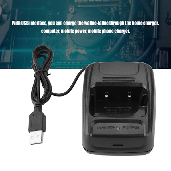 Kaksisuuntainen radiopuhelimen USB-lataustelakka Baofeng BF888S/BF777S/BF666S -malleille
