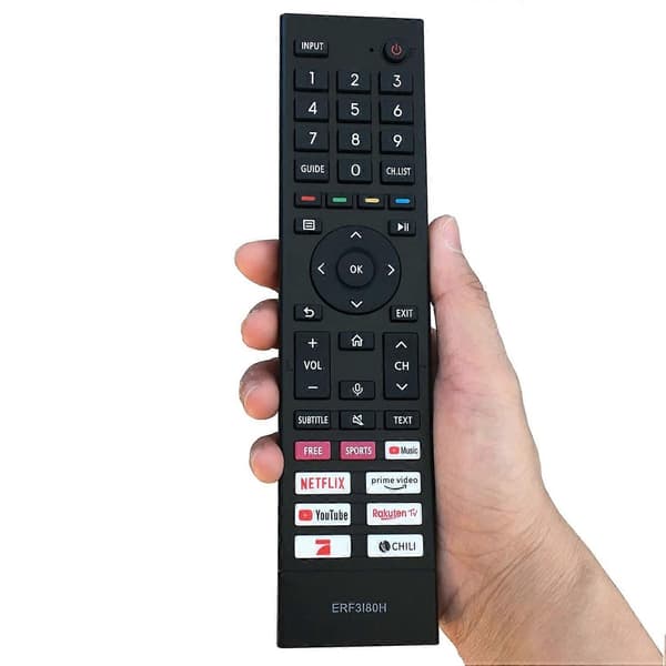 ERF3I80H Plastic Remote Control for Hisense TV, Replacement Remote Control