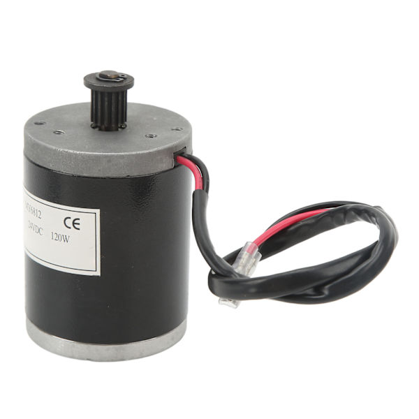 Børstet DC-motor 120W Stærk Aluminium Legering Lav Støj Ren Kobber Spole 24VDC Motor med Remstyring til Cykel