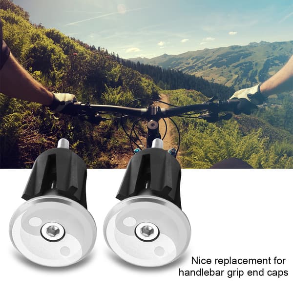 1 par aluminiumslegering cykelstyr greb endehætte prop tilbehør (titanium)
