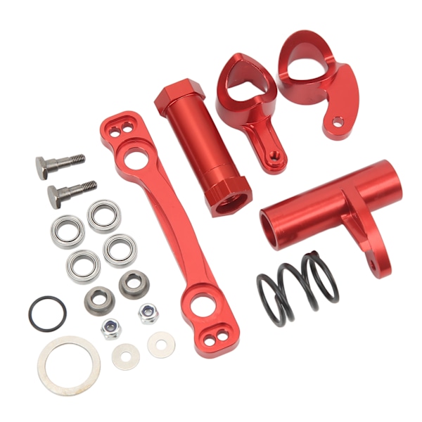 RC Styrgruppssats i Aluminiumlegering Hög Styrka RC Styrgrupp för ARRMA 1/7 1/8 RC Bilar Röd