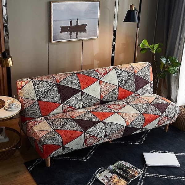 Sofaovertræk uden armlæn stræk 2-personers sovesofaovertræk foldbart