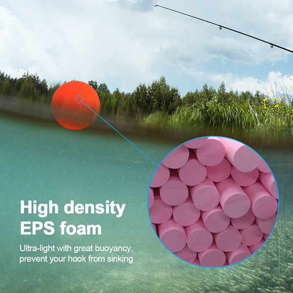 100 st EPS skum flytkraft Ball Fishing Float Strike Indicator Tackletillbehör (4#)