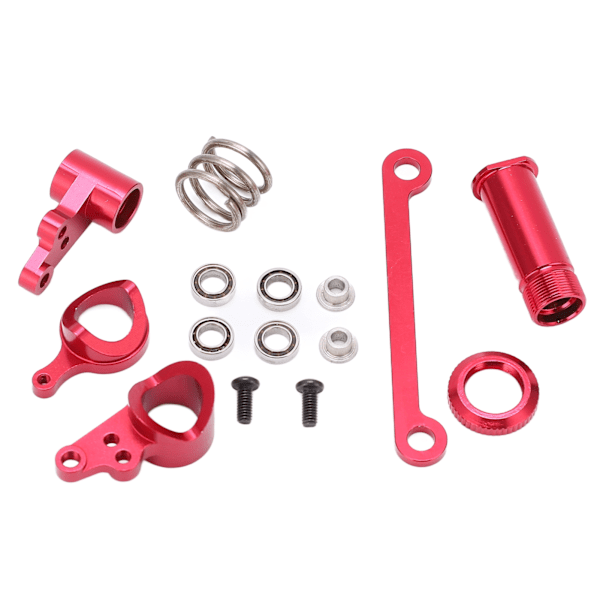 RC Styrspindel Monteringssats Aluminiumlegering för LC RACING 1/14 RC Bil Lastbil Crawler Leksaker Röd