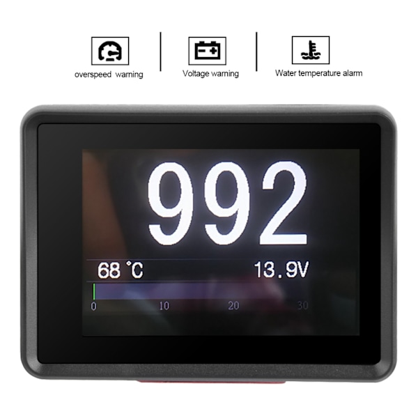 Bil OBD Multifunktionsmåler Digital Temperatur Spænding Hastighed HUD Display