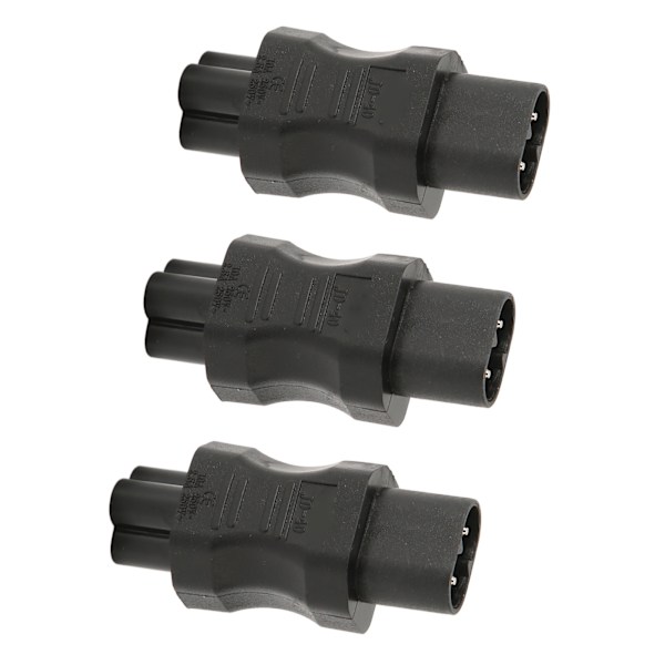 3 kpl IEC320 C8 - IEC320 C5 virtapäätä, IEC320 uros C8 - naaras C5 virtapistokkeen sovitin PDU-kotelon UPS-pistorasialle