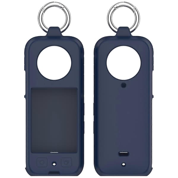 A5h Soft Silicone Case for Insta360 X3 Action Camera Dustproof Protective o5y-cover - Midnight Blue