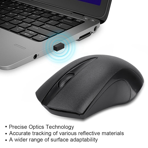 Trådløs Smart Optisk Mus Enkel Mote Ergonomisk Design Mus for Laptop Desktop