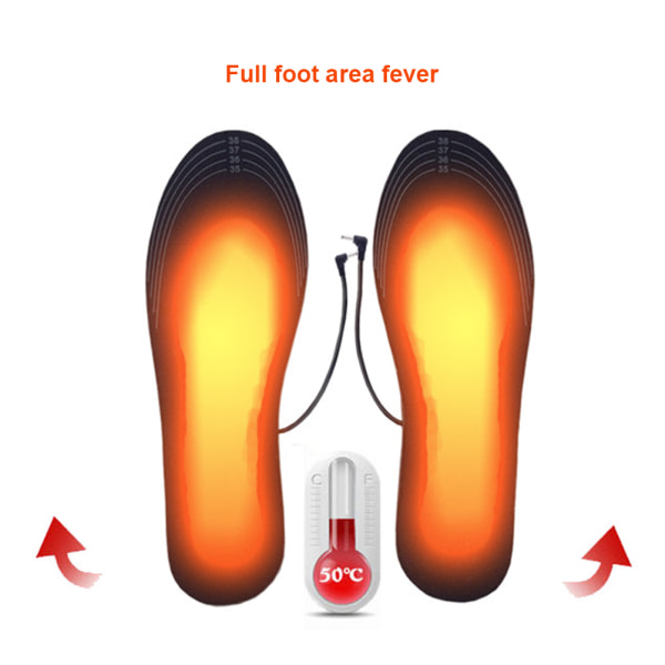 USB-oppvarmede innleggssåler - elektrisk drevne varmesko innleggssåler for varme og koselige føtter
