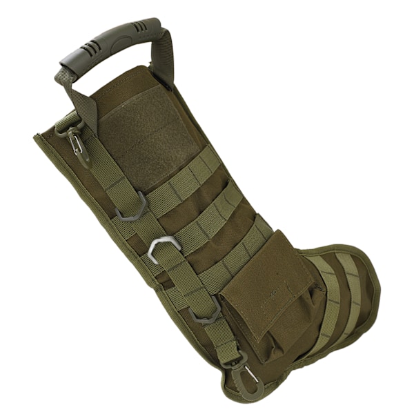 Hængende Jule-Strømpe Taske Utility Opbevaringstaske Militær Jagt Magasin Lommer Militær Grøn