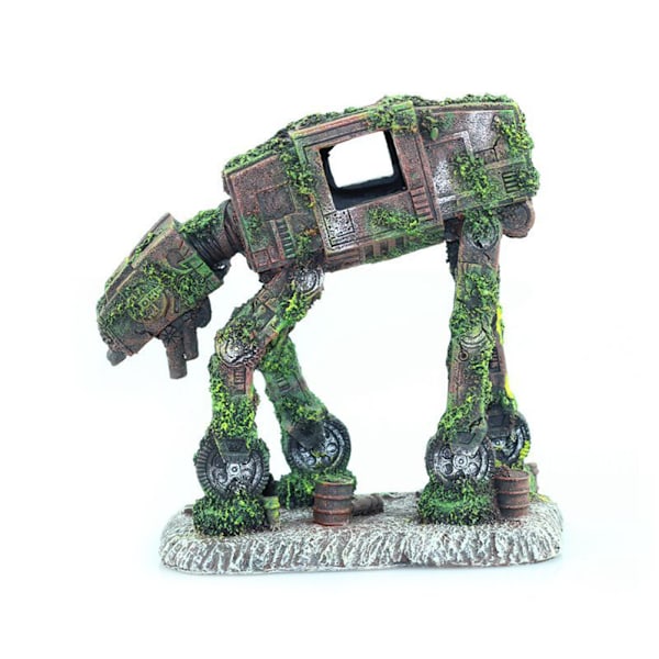 Harpiksrobot Hund Form Akvarium Dekorasjon Simulering Robot Hund Akvarium Landskap