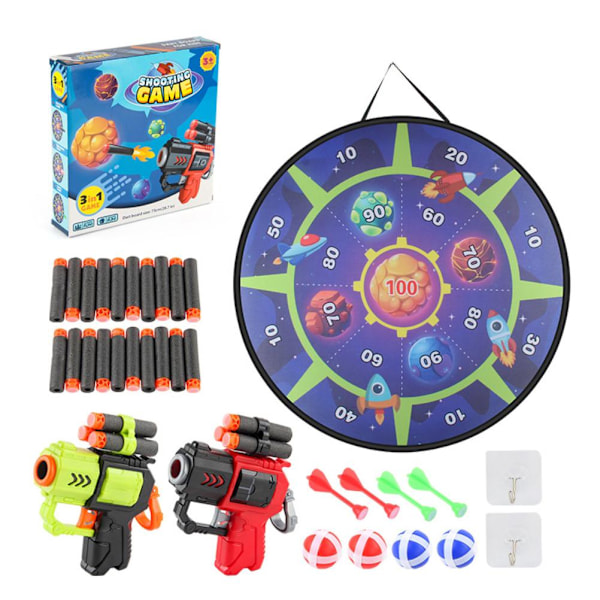 Lastentaulu 3-in-1 Space Safe Dartboard - Heittopeli sisä- ja ulkokäyttöön pojille ja tytöille