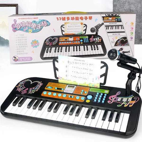 Elektroniskt Digitalt Piano för Barn Hushåll Bärbar Keyboard Piano för Nybörjare 37 Tangenter