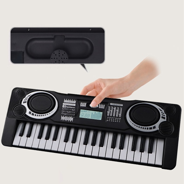 Elektrisk piano for barn Nybegynner Elektronisk musikk læring Keyboard Bærbart tidlig utdanningsinstrument 37 tangenter 2 moduser