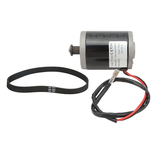 Børstet DC-motor 24V 120W 6A 2550RPM Aluminium Legering Lav Støj Høj Drejningsmoment Højhastigheds Motor til Elcykel Motorcykel