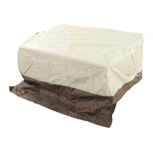 BBQ Grill Cover Vandtæt Oxford Klud Udendørs Regnfast Støvtæt Solbeskyttende Indbygget Grill Top Cover Grill Cover Beige Kaffe Farve Blokering