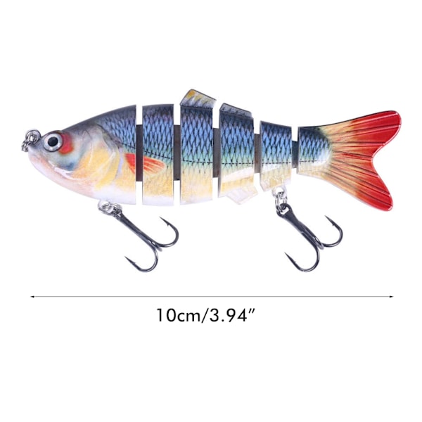 3 stk 10 cm Fiskegrej Multileddet Bademad Naturligt Hårdt Agnsfisk til Basørret Aborre Ferskvands Saltvand