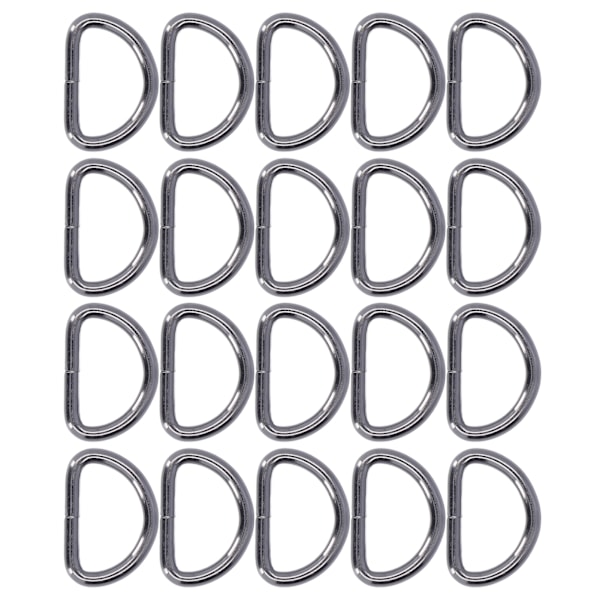 20 stk. D-ringe 4x38x23mm Stærk struktur Bredt anvendt Elegant udseende DIY-håndværk til tasker Punge Armbånd Våben Farve