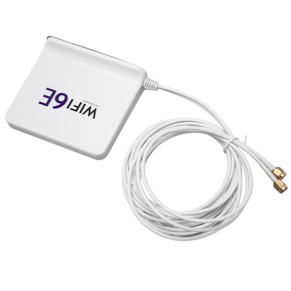 WiFi6E Trådlöst Nätverkskort Antenn Rundstrålande 4dBi Hög Förstärkning 2.4GHz 5.8GHz WiFi Nätverkskort Antenn med SMA Port Vit