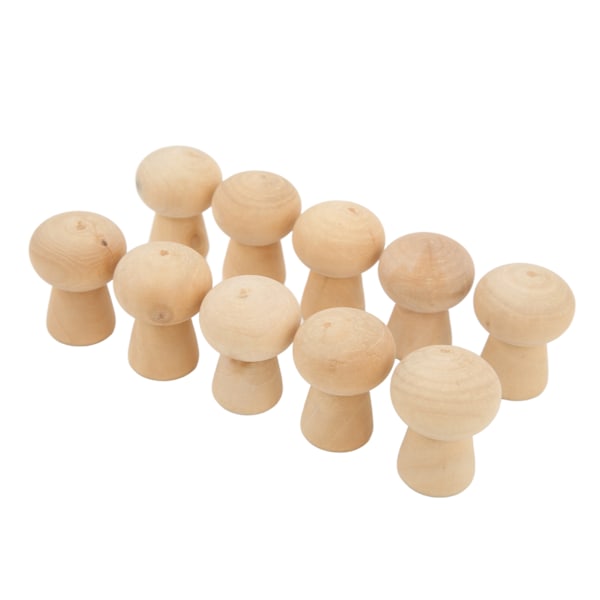 10 st Träpinnar Slitstarka DIY Produktion Logg Pinnar Träsvamp Obehandlade för Färgläggning